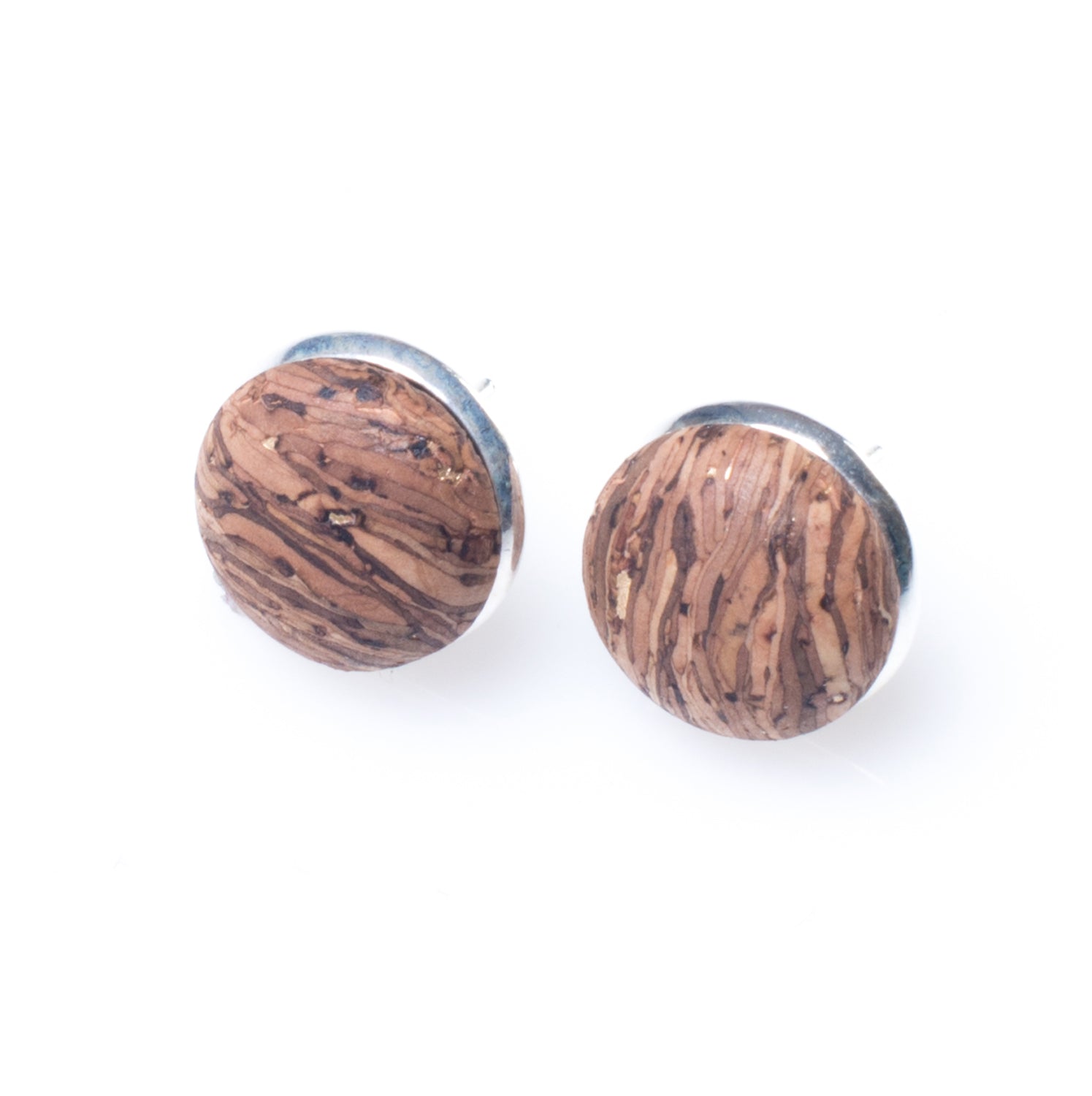 Cork Button Earrings | Vegan and Sustainable Cork Jewelry | HowCork