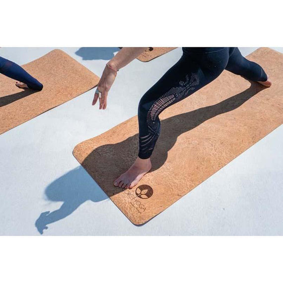 Leather Yoga Sling with Optional Yoloha Cork Yoga Mat