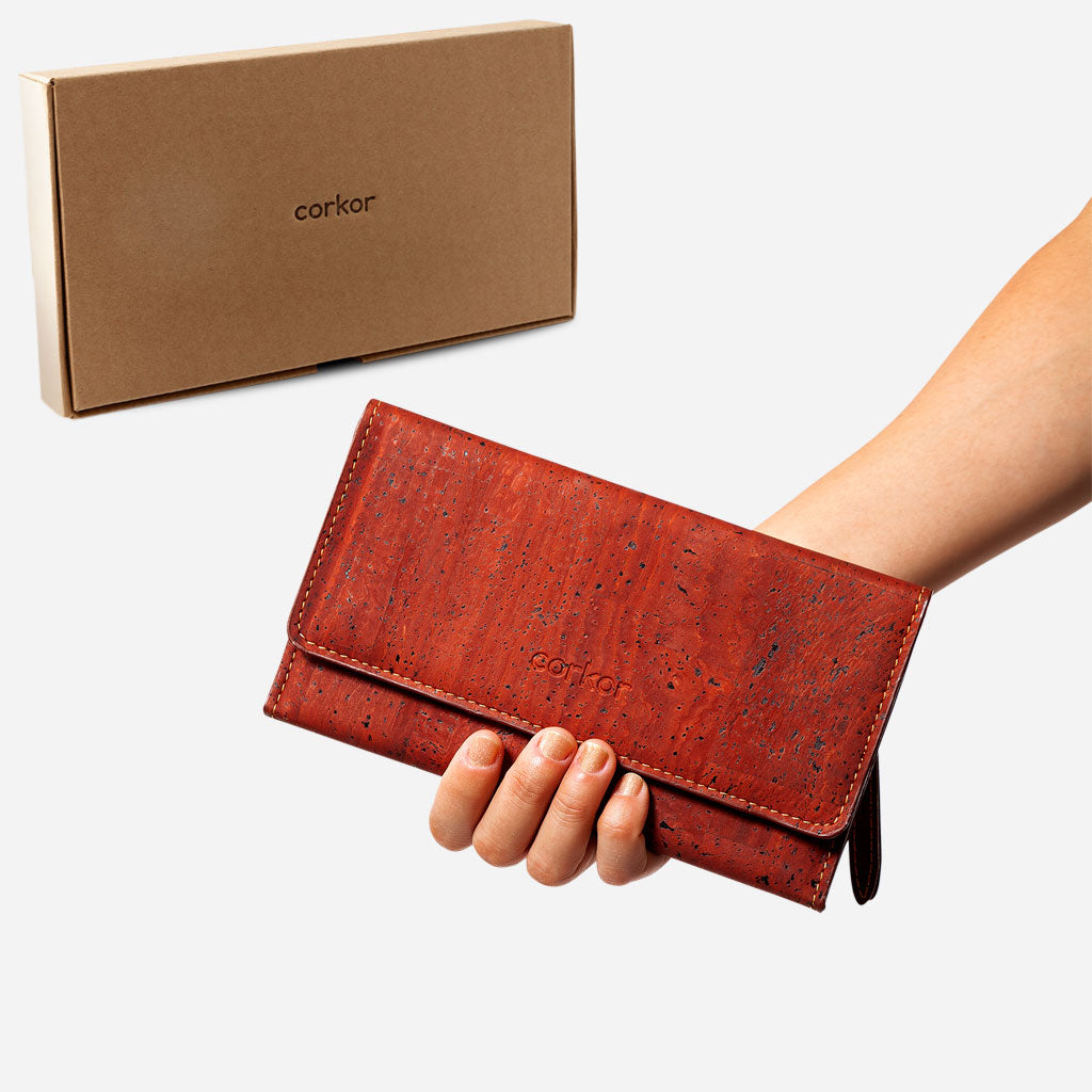 Corkor Slim Cork Women s Wallet Ethical Vegan Cork Wallets HowCork