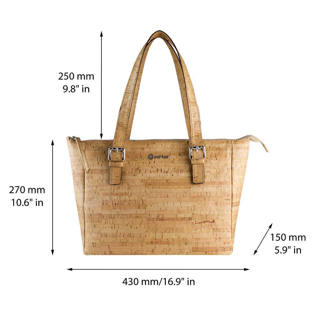 Corkor Cork Satchel Bag for Women Stylish Vegan Eco Friendly Red